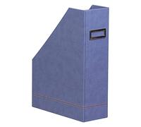 Rhodiarama porte-revues simili cuir italien 10x25x31 cm - Saphir