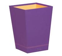 Rhodiarama corbeille à papier simili cuir italien 27x27x32 cm - Violet
