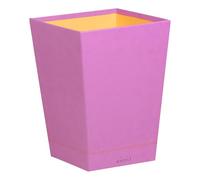 Rhodiarama corbeille à papier simili cuir italien 27x27x32 cm - Lilas