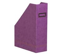 Rhodiarama porte-revues simili cuir italien 10x25x31 cm - Violet