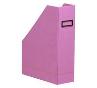 Rhodiarama porte-revues simili cuir italien 10x25x31 cm - Lilas