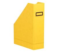 Rhodiarama porte-revues simili cuir italien 10x25x31 cm - Jonquille
