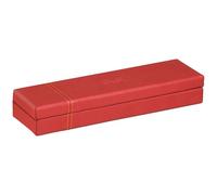 RHODIA 319783C - Plumier Coquelicot - 21 x 5,5 x 3 cm - Piqûres Sellier Orange - Extérieur Simili Cuir - Collection Home Office rama - Organisation de Bureau & Rangement Design