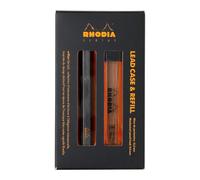 RHODIA 9358C Rhodia scRipt étui & recharges en Aluminium Brossé Noir