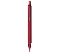 RHODIA 9384C - Stylo-Bille Rechargeable scRipt Corps Hexagonal en Aluminium Brossé - Rouge - Pointe Rétractable à Bille Haute Précision 0,7 mm, Encre Noire - Collection scRipt