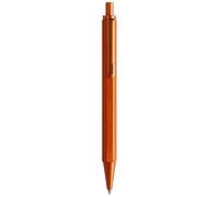 RHODIA 9388C - Stylo-Bille Rechargeable scRipt Corps Hexagonal en Aluminium Brossé - Orange - Pointe Rétractable à Bille Haute Précision 0,7 mm, Encre Noire - Collection scRipt