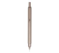 RHODIA 9395C - Portemine scRipt Corps Hexagonal en Aluminium Brossé - Bois de Rose - pour Mines Graphite Standards 0,5 mm, Canon en Acier Rétractable, Gomme Sous le Poussoir - Collection scRipt