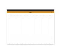 Rhodia sous-main semainier entoilé A4+ (22,2x29,9 cm) 60 feuillets microperforés - Blanc