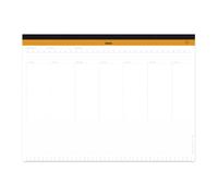 Rhodia sous-main semainier entoilé A3 (30,9x42 cm) 60 feuillets microperforés - Blanc