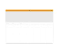 Rhodia sous-main semainier entoilé A2 (42x59,4 cm) 30 feuillets encollés - Blanc