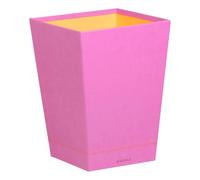 Rhodiarama corbeille à papier simili cuir italien 27x27x32 cm - Lilas