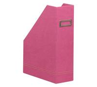 Rhodiarama porte-revues simili cuir italien 10x25x31 cm - Fuchsia