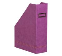 Rhodiarama porte-revues simili cuir italien 10x25x31 cm - Violet