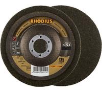 Rhodius 305303 Rhodius VKSG WS, 2 disques compacts non-tissés 125 x 22,23 mm, droits, 4S-very fine, Topline, Made in Germany