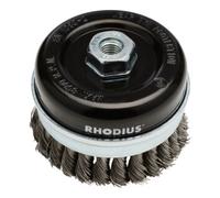 RHODIUS Brosse boisseau métallique Rhodius STBZ avec fil d'acier torsadé pour utilisation sur meuleuses d'angle, 80 x 20 x M14 mm Quantité:1