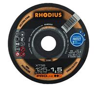 RHODIUS XT38 Lot de 10 disques à tronçonner pour meuleuse d'angle flexible 125 x 1,5 x 22,23 mm