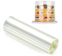 Rhodoid Patisserie, Rouleaux Rodoide Transparent Patisserie 20Cmx10M, Rhodoïde Feuille, Transparent Patisserie Film Bordure Gâteau Réutilisable En Acétate Pour Entourer Les Gâteaux