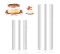 Rhodoid Patisserie,Rouleaux Rodoide,Transparent Patisserie Film Bordure,Rouleaux Colliers à Gâteau,Film Protecteur pour Bordures Gâteaux,Acetate Film,Ruban Gâteau (2 Roll（10cmx 5m+15cmx 5m))