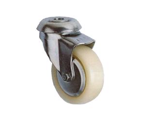 RHOMBUS UNIC Roulette pivotante caoutchouc 42 mm avec pare-fils métal