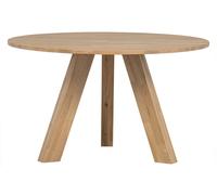 RHONDA - Table repas ronde en chêne D129 Marron clair