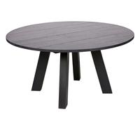 RHONDA - Table repas ronde en chêne noir D150 Noir