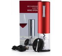 RhoneStar Tire bouchon électrique sans fil avec Recharge USB Décapsuleur Electrique Ouvre bouteille Automatique-Couleur Rouge