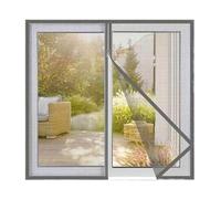 RHVOVNVOM Moustiquaire et moustiquaire Auto-adhésives à Fermeture éclair, Largeur Grise 120/130/140/150CM, 1 pièce(Width150CM,Heigh190CM)