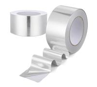 RHyikxuhp Ruban de papier d'aluminium | Argent 5 cm x 30/50 m 3/5 rouleaux tuyau CVC réparation de voiture : 120 °C haute température(50M (5 ROLLS)-5CM)