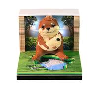 Riaisttd Calendrier 3D 2026 - Animal 3D mignon - Bloc mémo - Calendrier de bureau avec couvercle de protection en acrylique - Pour l'école, dortoir, appartement, pendaison de crémaillère, vacances