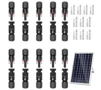 Riaisttd Connecteur et connecteurs de panneau solaire, fiche et femelle pour connexion de câble, adaptateur générateur pour installations PV - Pour générateurs, camping, camping-car, agriculture