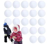 Riaisttd Fausses Boules de Neige | 20 Pièces Boules de Neige Réalistes | Jouet Réutilisable pour Extérieur Hiver Village Photobox Fête | et Adultes