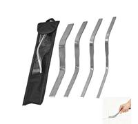 Riaisttd Lot de 4 spatules en S en acier pour maçonnerie et béton, pour bâtiment, sol, trottoir, cheminée, pierre, béton, béton