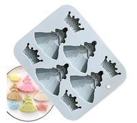 Riaisttd Moules à fondant en silicone - Réutilisables - 8 cavités - Démoulage facile - Moules en silicone pour travaux manuels, cuisine, bar, café, boulangerie, pique-nique, mini dessert au beurre