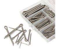Rianpesn Grand kit d'goupilles Fendues - 230 pièces 6 Tailles goupille Fendue en Acier zingué - Clip Key Fastner Kit d'Fixations pour Automobile, mécanique, Garage