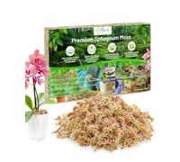 Riare 100g Sphaigne pour Plante Naturelle Compressé Sphaigne pour Orchidées Mélange pour Pot - pour la Culture de Plantes à la Maison,Fée Jardins (100g)