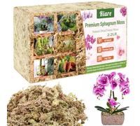 Riare 1kg Sphaigne pour Plante Naturelle Compressé Sphaigne pour Orchidées Mélange pour Pot - pour la Culture de Plantes à la Maison,Fée Jardins (1kg)