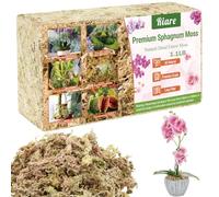 Riare 500g Sphaigne pour Plante Naturelle Compressé Sphaigne pour Orchidées Mélange pour Pot - pour la Culture de Plantes à la Maison,Fée Jardins (500g)