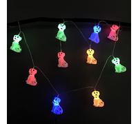 Riaxuebiy 1.65 M 10 LED chambre d'enfants mignon animal veilleuses,Chien guirlande lumineuse pour vacances arbre lumières décoratives fête cour jardin enfants salon décor (Chien)