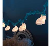 Riaxuebiy 1.65M 10 LED Chambre d'enfant Animal Mignon Chat Guirlande Lumineuse LED pour Lumières de Vacances Mur Fenêtre Arbre Lumières Décoratives Fête Cour Jardin Salon Dortoir Décor (Chat-B)