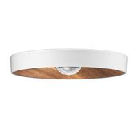 Ribag Kivo 270 Plafonnier Deckenleuchte, blanc, réflecteur bois de noyer noir