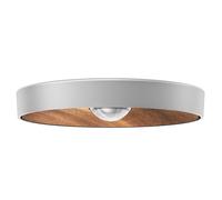 Ribag Kivo 270 Plafonnier Deckenleuchte, gris, réflecteur bois de noyer noir
