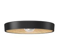 Ribag Kivo 270 Plafonnier Deckenleuchte, noir, réflecteur bois de chêne