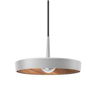 Ribag Kivo 270 Suspension Pendelleuchte, gris, réflecteur bois de noyer noir