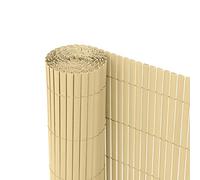 Ribelli Écran de confidentialité en PVC, Pare-Brise, Protection pour Balcon, Couleur:Bambou, Longueur :4 mètres, Altitude:140 cm