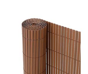 Ribelli Écran de confidentialité en PVC, Pare-Brise, Protection pour Balcon, Couleur:Brun, Longueur :3 mètres, Altitude:140 cm