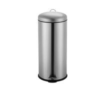 Ribelli Poubelle de Cusine avec Couvercle Poubelle Ronde en Acier Inoxydable, Couleur:chrome