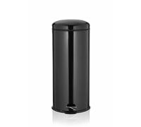 Ribelli Poubelle de Cusine avec Couvercle Poubelle Ronde en Acier Inoxydable, Couleur:noir