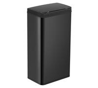 Ribelli Poubelle en acier inoxydable 70 l - Poubelle avec capteur - Ouverture et fermeture automatiques - Poubelle de cuisine avec indicateur de fonction LED, noire