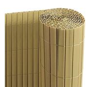 Ribelli PVC Brise-Vue pour Terrasse Balcon Jardin Clôture Pare-Soleil Coupe-Vent, Couleur:Bambou, Articles:Tapis de Protection de la Vie privée en PVC, Dimension:80 x 400 cm
