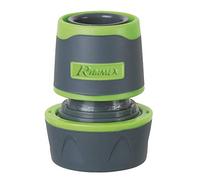 Ribiland 01405 - Raccord Automatique Plastique - Pour tuyau d'arrosage Diam19 mm - Gris / Vert